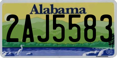 AL license plate 2AJ5583