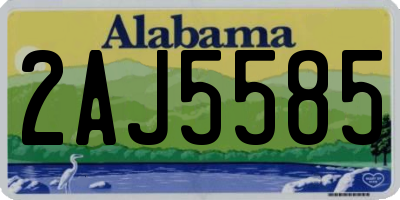 AL license plate 2AJ5585