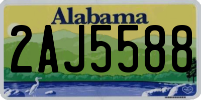 AL license plate 2AJ5588