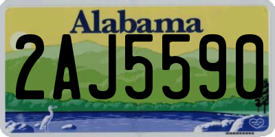 AL license plate 2AJ5590