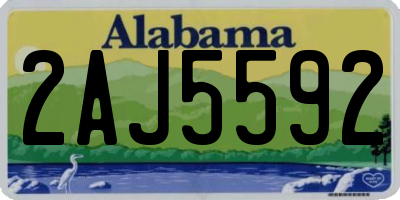 AL license plate 2AJ5592
