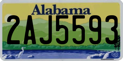 AL license plate 2AJ5593