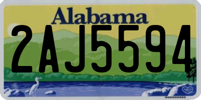 AL license plate 2AJ5594