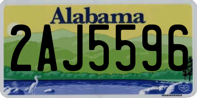 AL license plate 2AJ5596