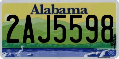AL license plate 2AJ5598