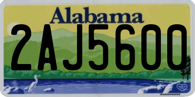 AL license plate 2AJ5600