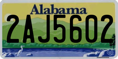 AL license plate 2AJ5602