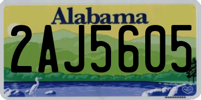 AL license plate 2AJ5605