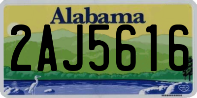 AL license plate 2AJ5616