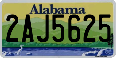 AL license plate 2AJ5625