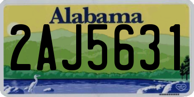 AL license plate 2AJ5631