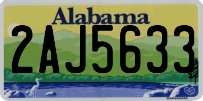 AL license plate 2AJ5633