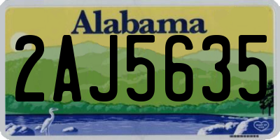 AL license plate 2AJ5635