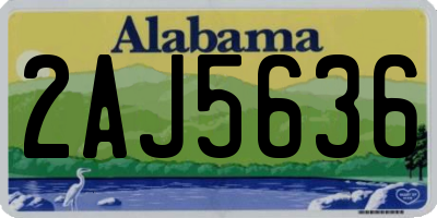AL license plate 2AJ5636
