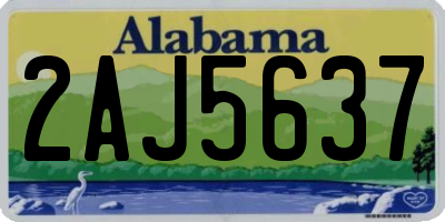 AL license plate 2AJ5637