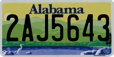 AL license plate 2AJ5643