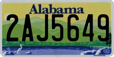 AL license plate 2AJ5649