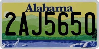 AL license plate 2AJ5650