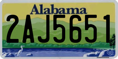 AL license plate 2AJ5651