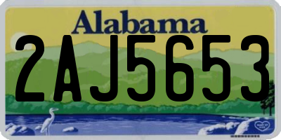 AL license plate 2AJ5653
