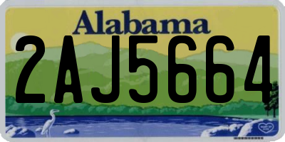 AL license plate 2AJ5664