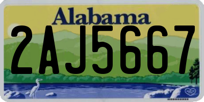 AL license plate 2AJ5667