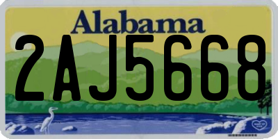AL license plate 2AJ5668