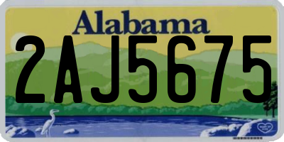 AL license plate 2AJ5675