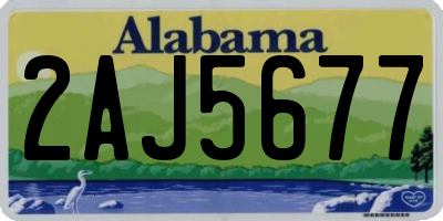 AL license plate 2AJ5677