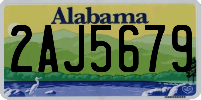 AL license plate 2AJ5679