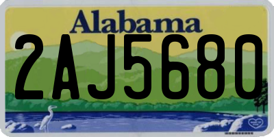 AL license plate 2AJ5680