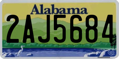 AL license plate 2AJ5684