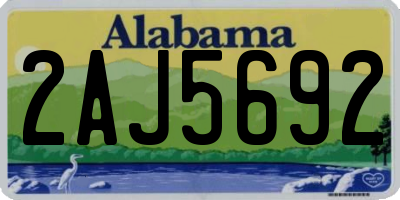 AL license plate 2AJ5692