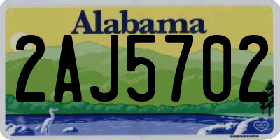 AL license plate 2AJ5702