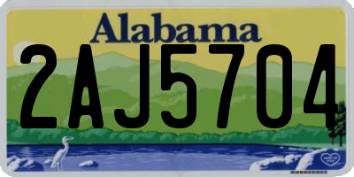 AL license plate 2AJ5704