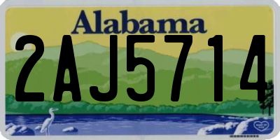 AL license plate 2AJ5714
