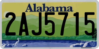 AL license plate 2AJ5715