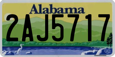 AL license plate 2AJ5717