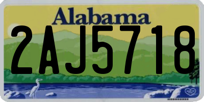 AL license plate 2AJ5718