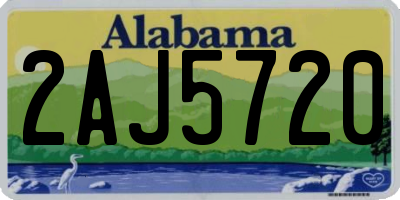 AL license plate 2AJ5720