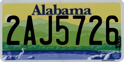 AL license plate 2AJ5726