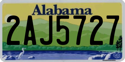 AL license plate 2AJ5727