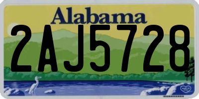 AL license plate 2AJ5728