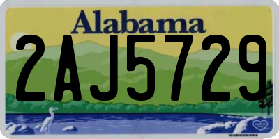 AL license plate 2AJ5729