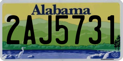 AL license plate 2AJ5731