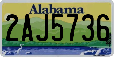 AL license plate 2AJ5736