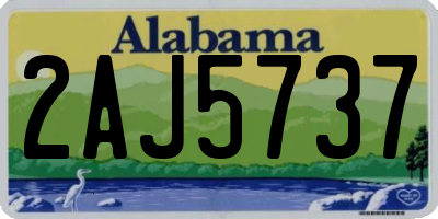 AL license plate 2AJ5737