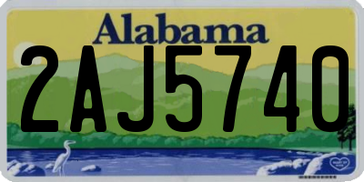 AL license plate 2AJ5740
