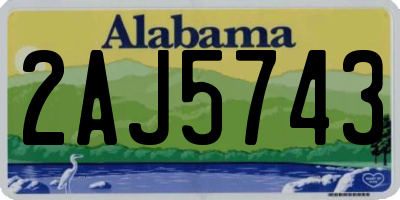 AL license plate 2AJ5743