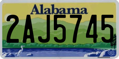 AL license plate 2AJ5745